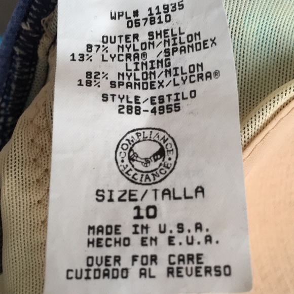 Vintage LE COVE One Piece Blue Swimsuit Size 10 - Picture 10 of 11